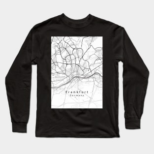 Frankfurt Germany City Map Long Sleeve T-Shirt